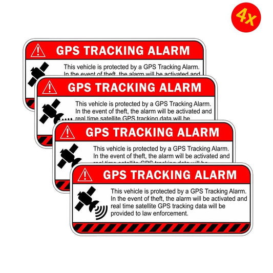 4X GPS Alarm System Tracker Warning Sticker Decal Safety Car Vinyl