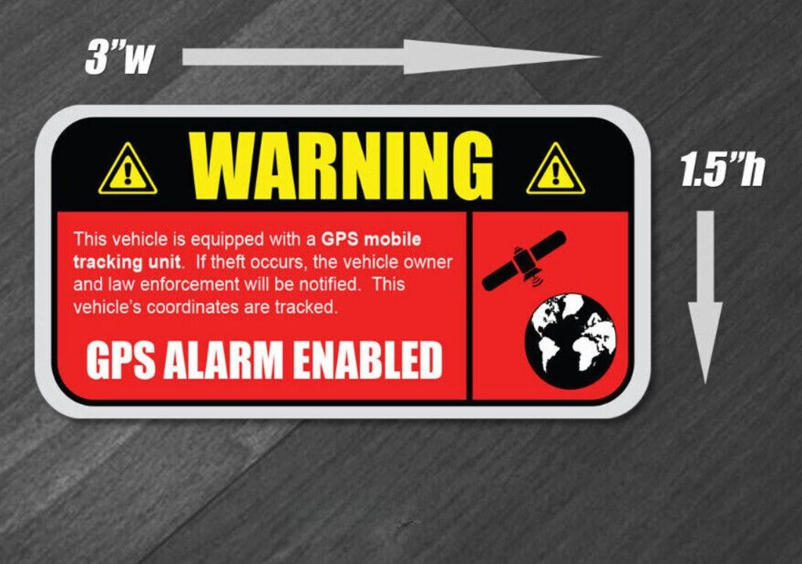4X GPS Tracking Sticker Vehicle Anti Theft Security Window Decal Caution Warning Sticker