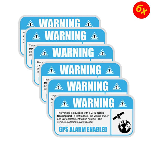 6x GPS -sticker Security Tracking Vehicle Label Warning Anti Theft Vinyl Window Warning Sign Sticker Decal