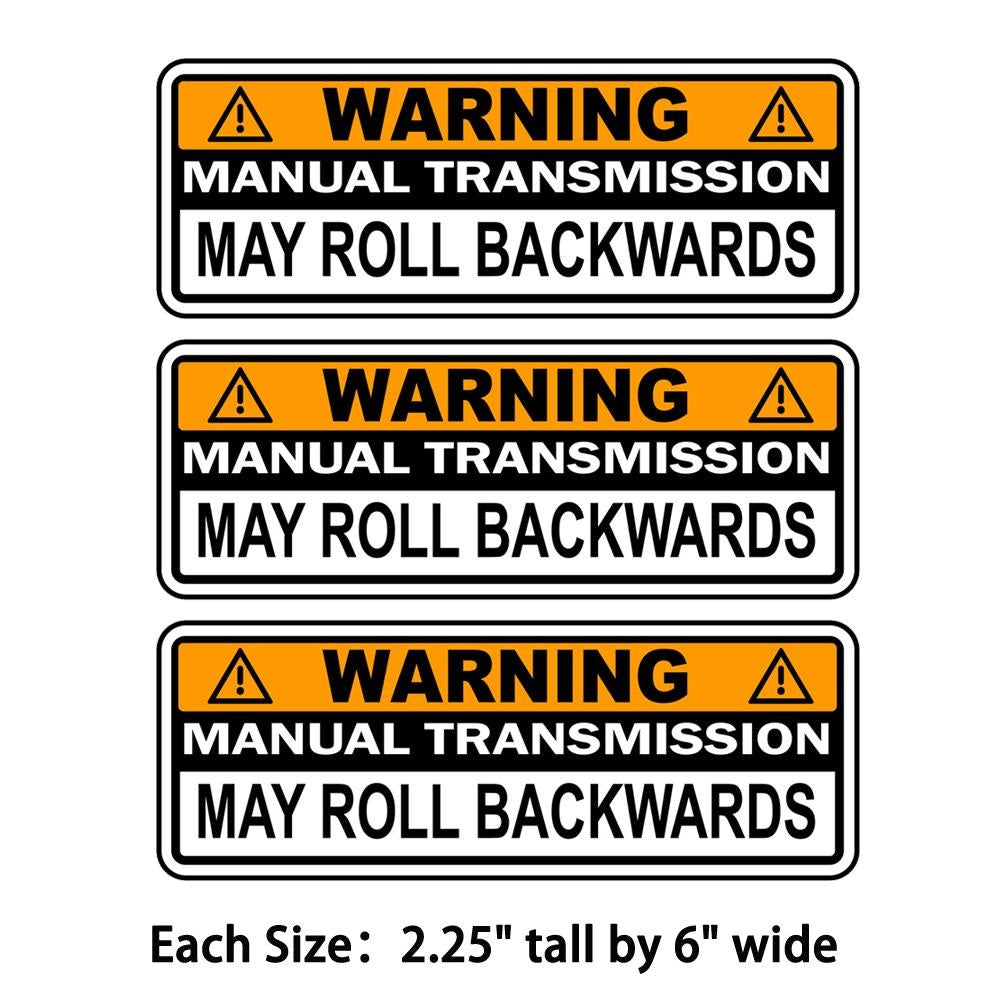 2X Warning Bumper Sticker Stick Shift Manual Transmission Vinyl Sticker JDM Decal