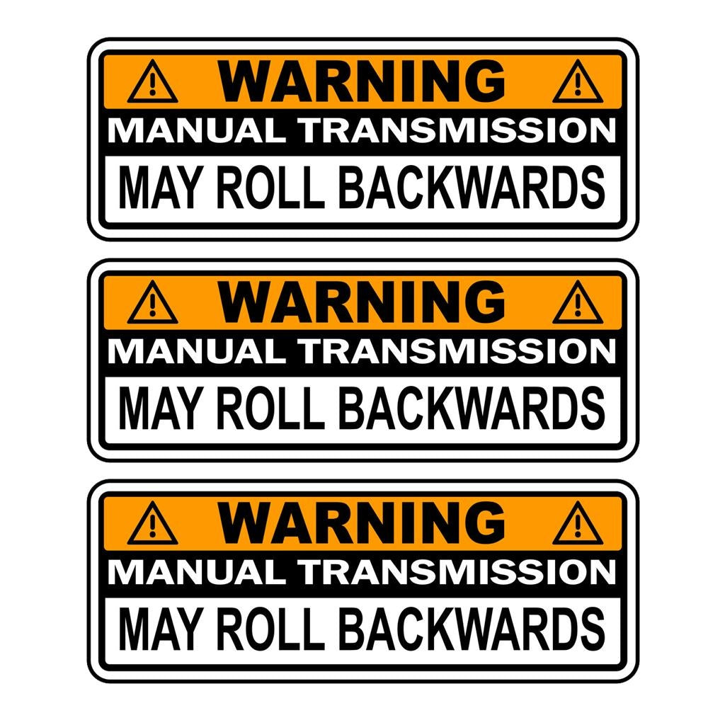 2X Warning Bumper Sticker Stick Shift Manual Transmission Vinyl Sticker JDM Decal