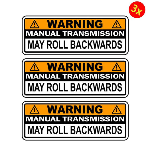 2X Warning Bumper Sticker Stick Shift Manual Transmission Vinyl Sticker JDM Decal