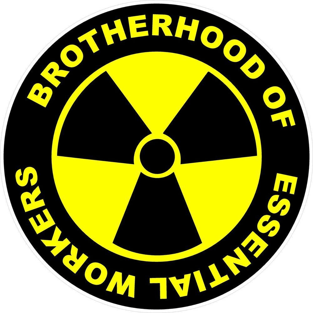 3X Brotherhood of Essential Workers Decal Warning Sign Sticker Decal