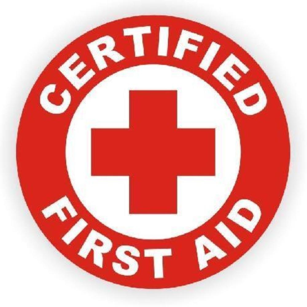 3X Certified First Aid Hard Hat Decal, Helmet Sticker Safety Labels Safe