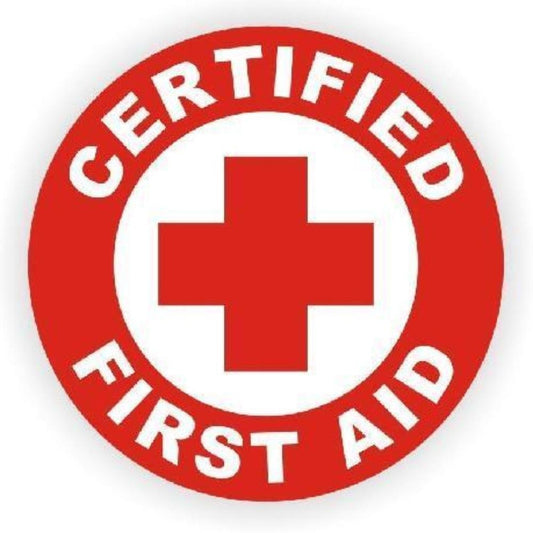 3X Certified First Aid Hard Hat Decal, Helmet Sticker Safety Labels Safe