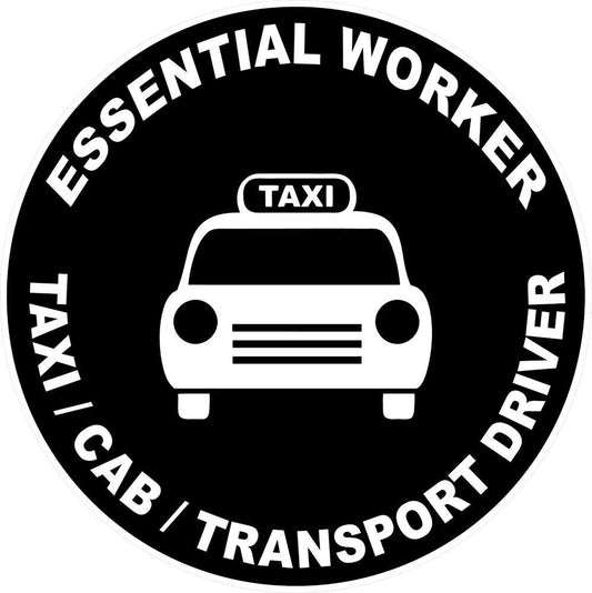 3X Essential taxi / cab / transport driver Decal Waring Sign Sticker Decal