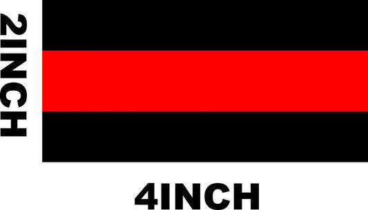 3X US MADE Thin red Line Sticker Decal Firefighter Support 4"x2"
