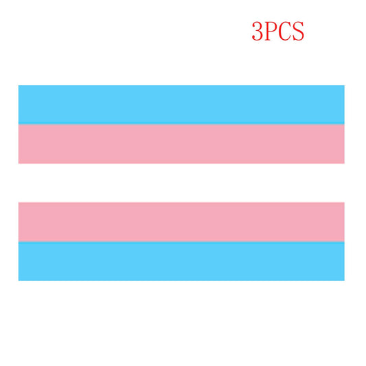 3X TRANSGENDER PRIDE FLAG, STICKER, DECAL LGBTQ PRIDE FLAG