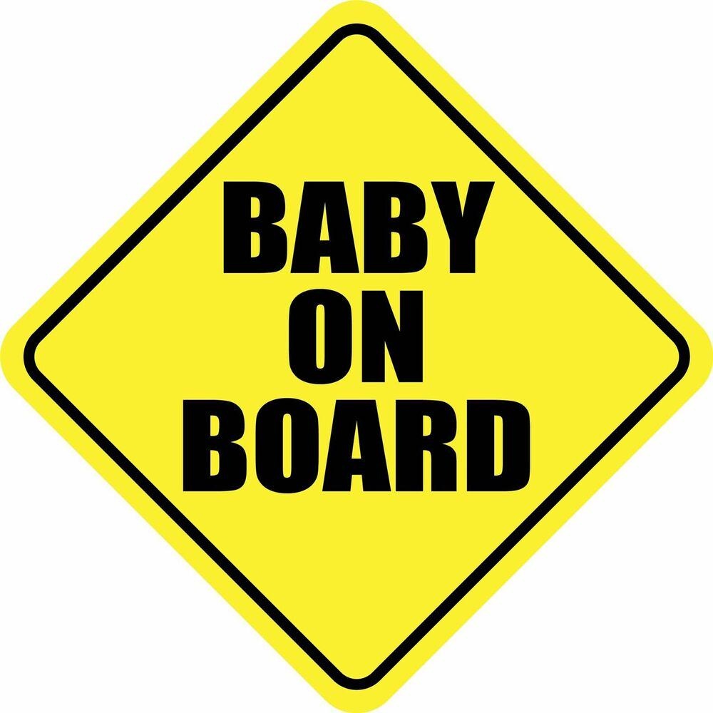 3X BABY ON BOARD STICKER DECAL Warning Sign Sticker