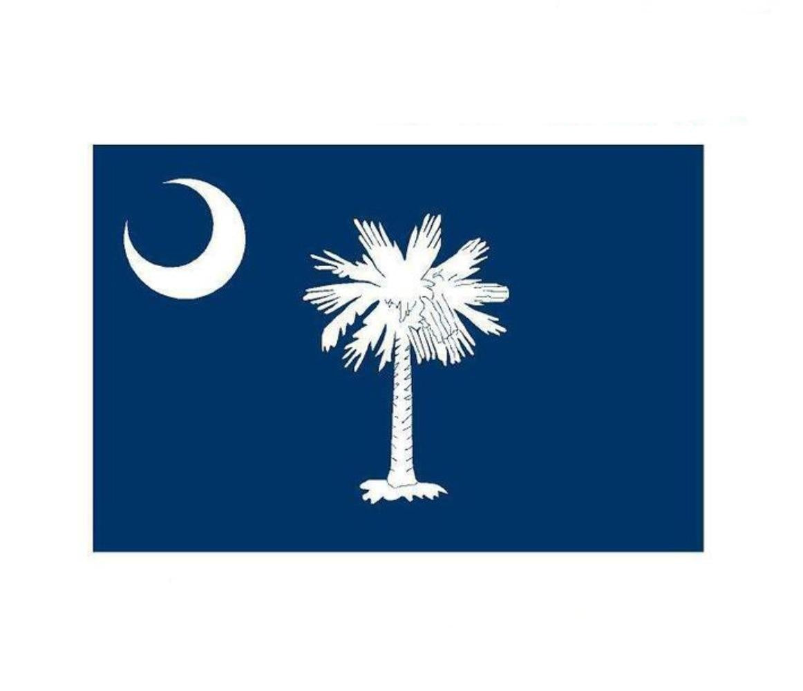 3X SOUTH CAROLINA STATE FLAG, STICKER, DECAL VINYL State Flag of South Carolina