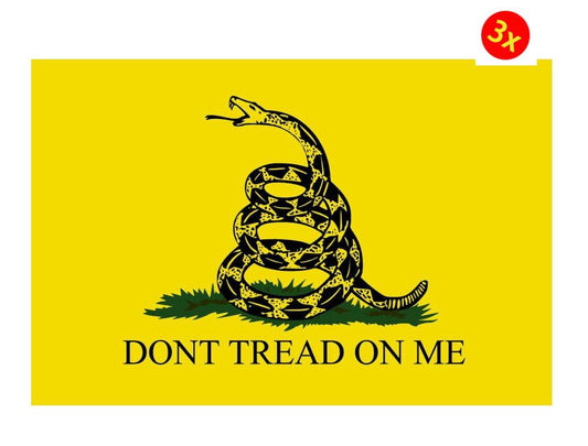 3X DON'T TREAD ON ME GADSDEN FLAG-DECAL STICKER TRUCK VEHICLE WINDOW
