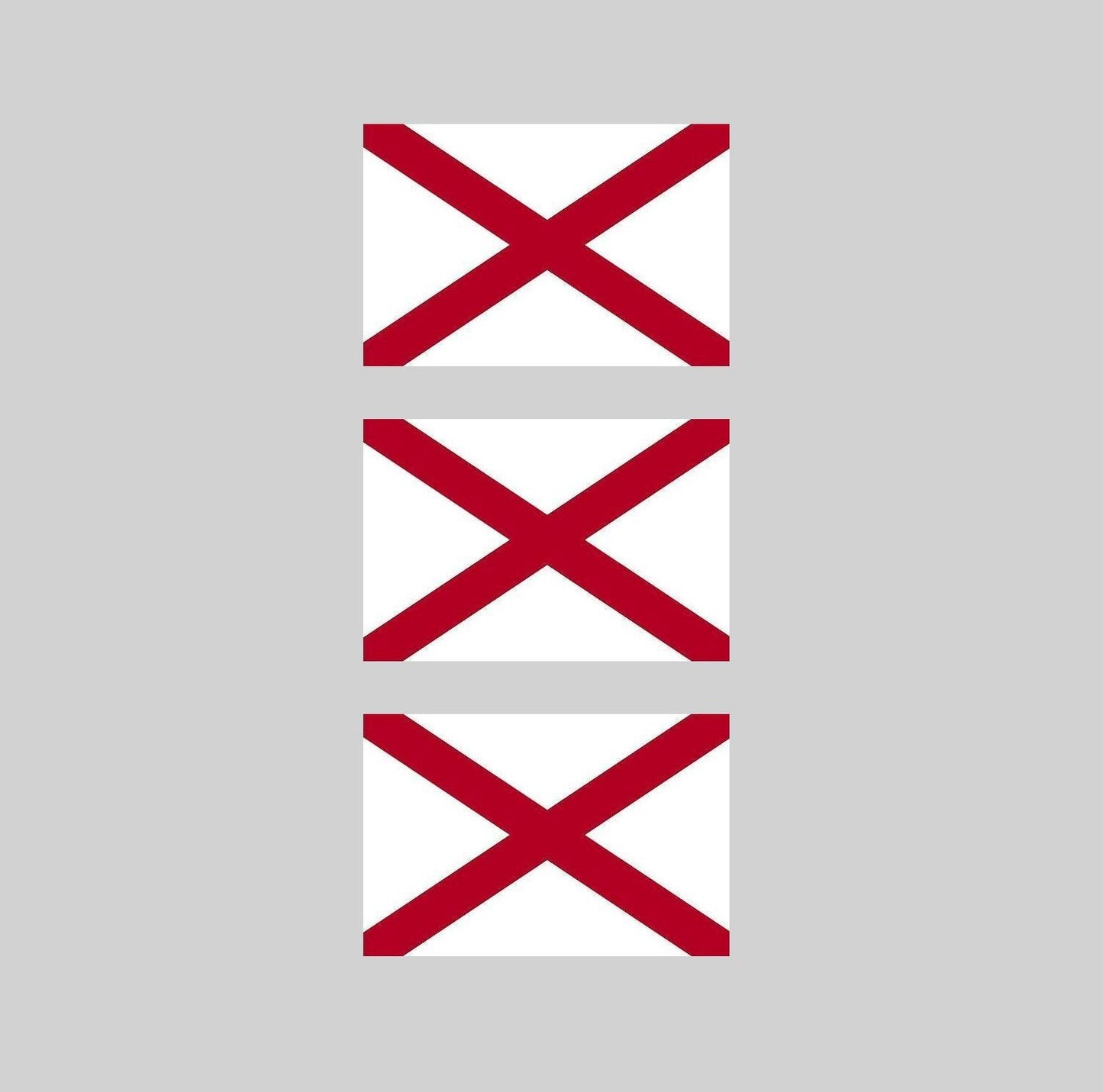 3X ALABAMA STATE FLAG, STICKER, DECAL, state Flag of Alabama VINYL