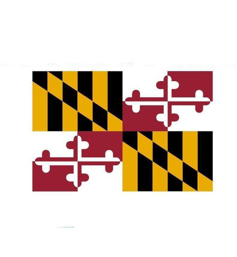 3X MARYLAND STATE FLAG, STICKER, DECAL, state Flag of Maryland  VINYL