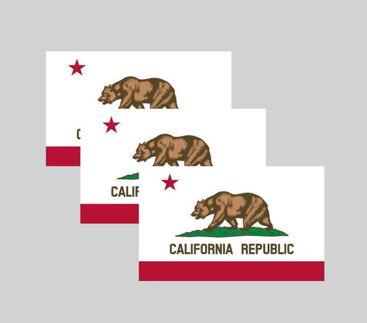 3X CALIFORNIA STATE FLAG, STICKER, DECAL, State flag of california  VINYL