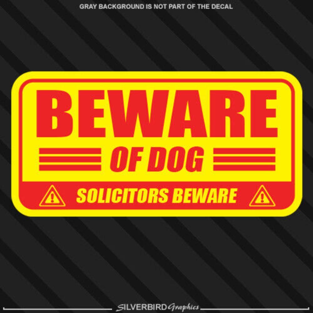 3x Beware of Dog Stickers Caution Door Warning Attention Animal Safety Sticker Decal