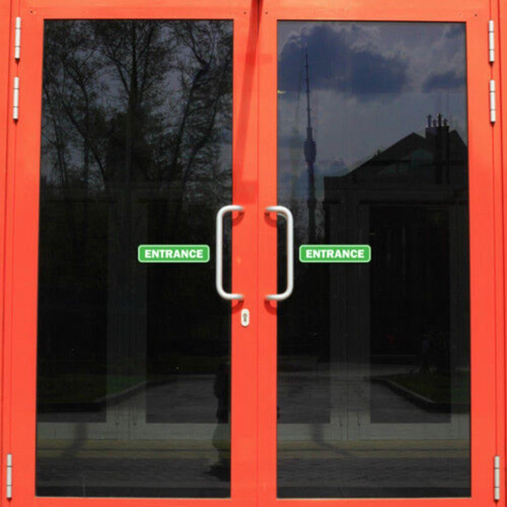3x Entrance Sticker Door Vehicle Bus Decal Business Window Safety Caution