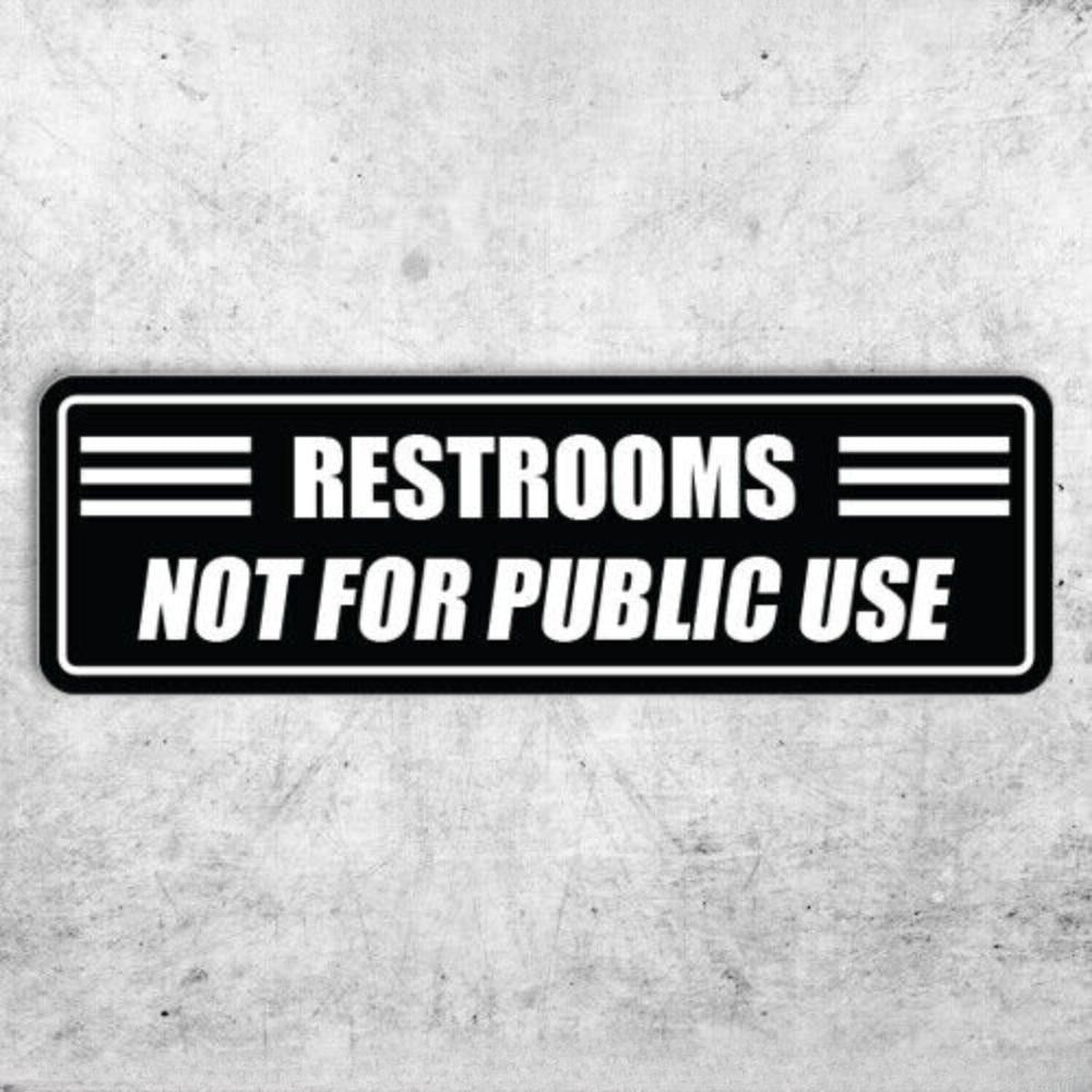 3X No Public Restroom Sticker Business Store Window Vinyl Bathroom Decal Sticker