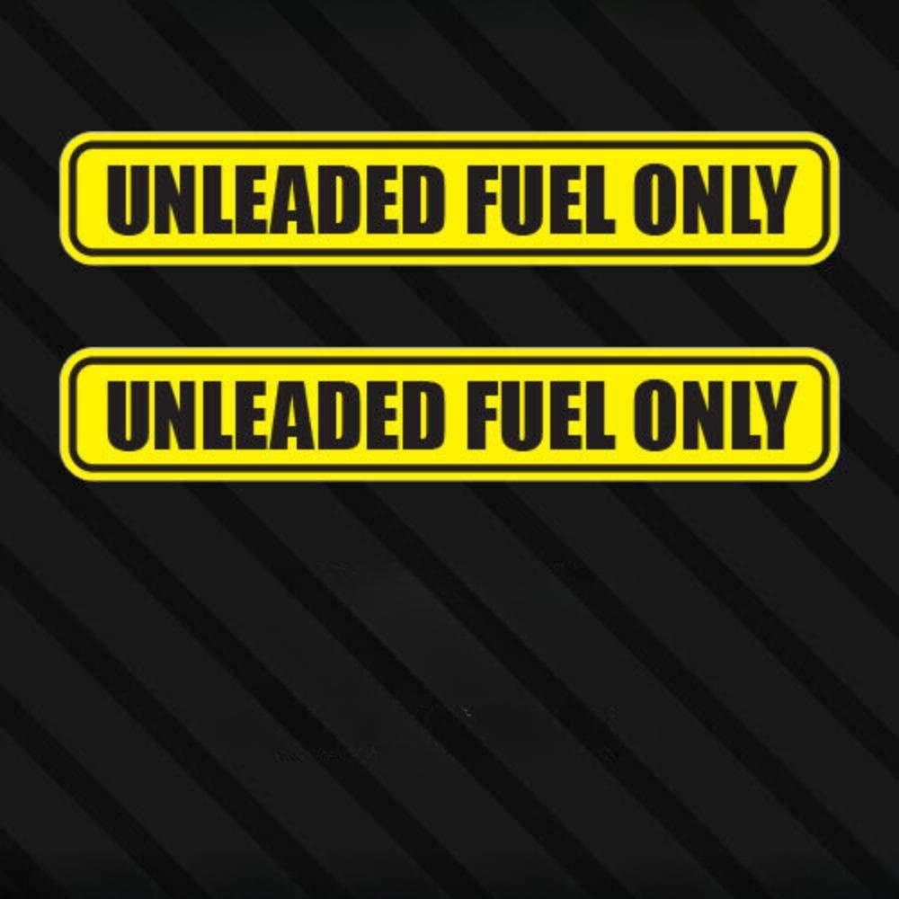 2X Unleaded Fuel Only Sticker Door Diesel Gas Decal Truck Label Tank Vinyl