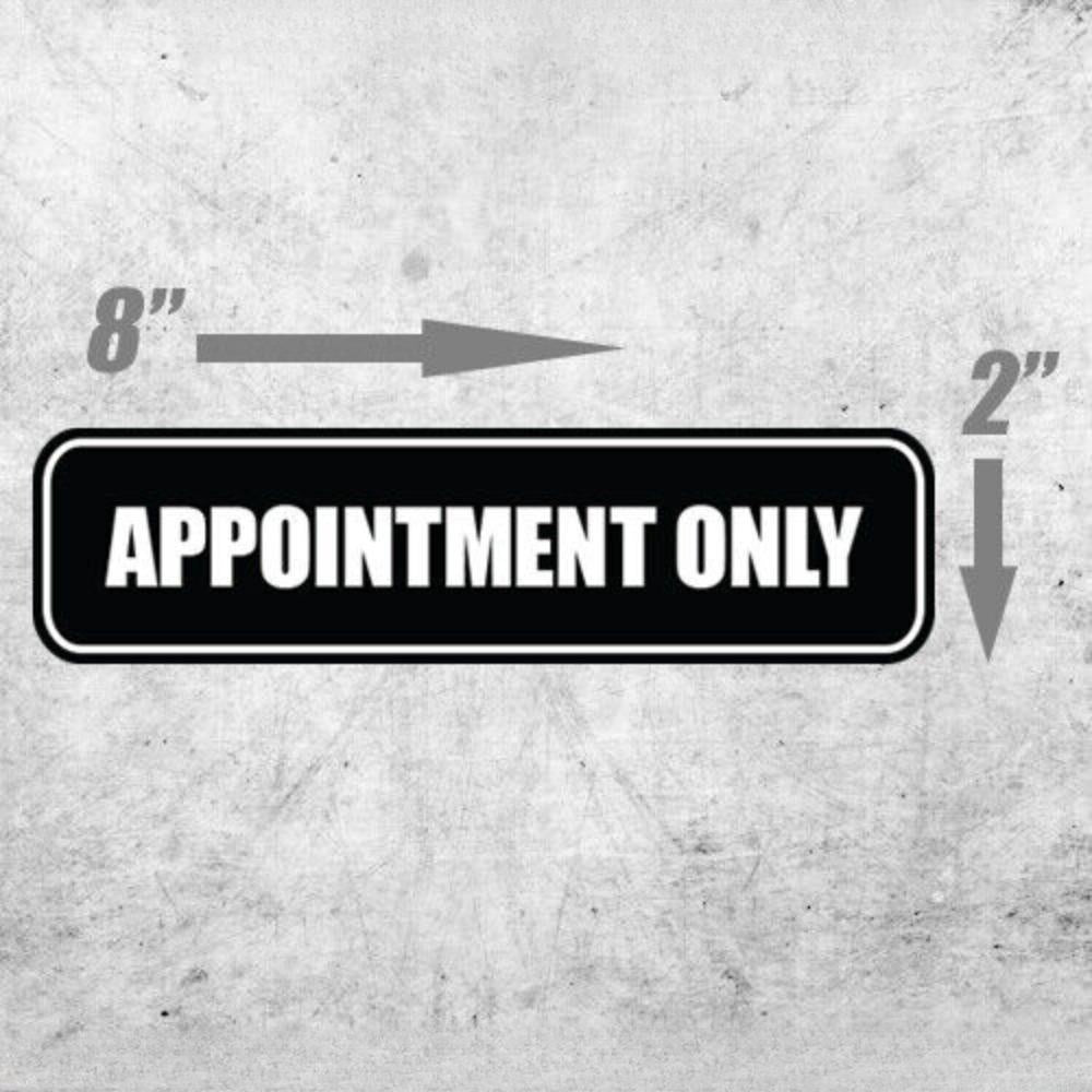 3x Appointment Only Sticker Decal Window Business Door Store Retail Company Shop Label