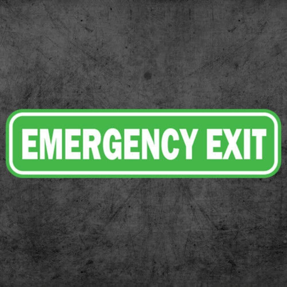3X Emergency Exit Sticker Warning Caution Vehicle Bus Safety Vinyl Door Notice