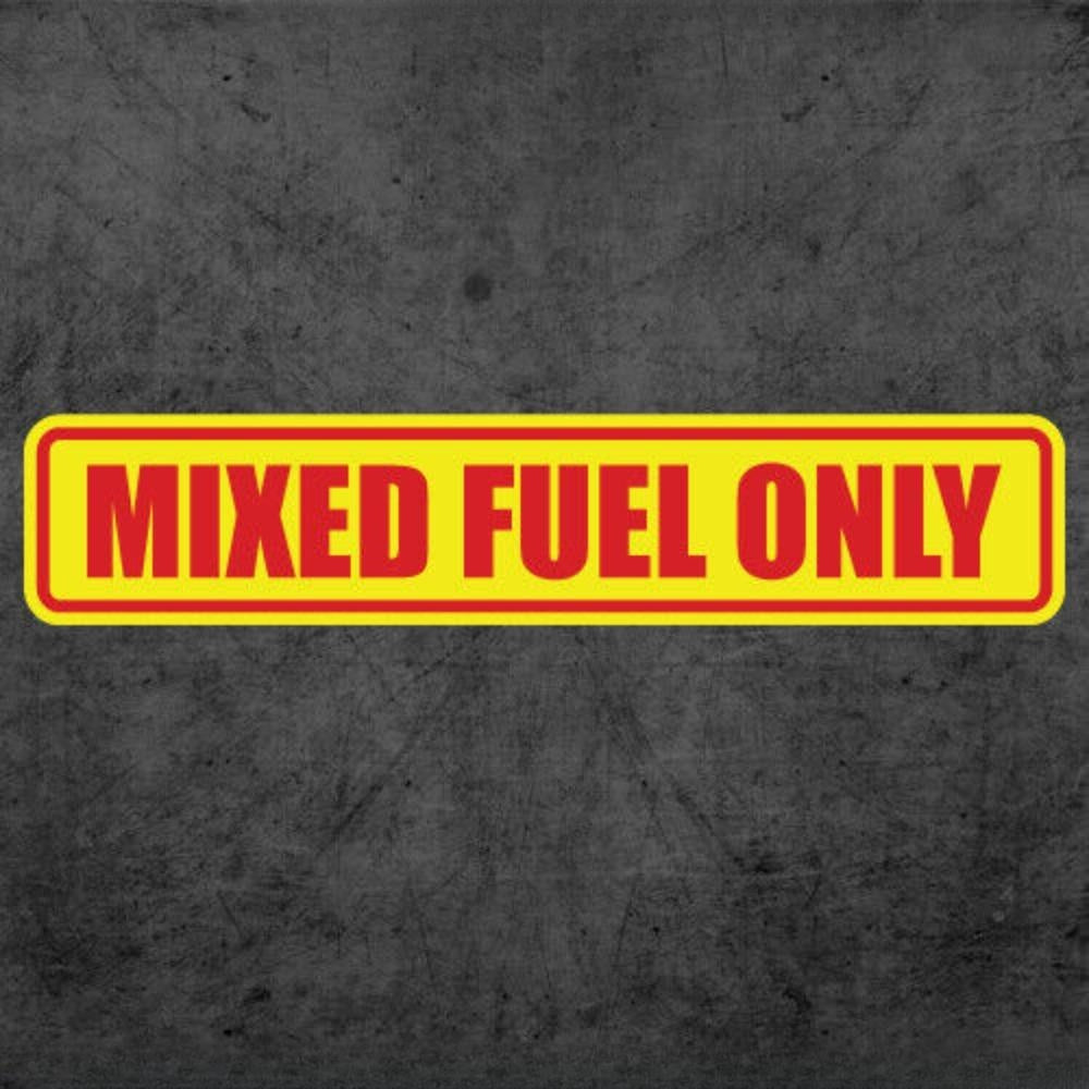 3X Mixed Fuel Only \ Tank \ Door \ Fuel \ Can \ Gas \ 8" \ Decal \ Sticker