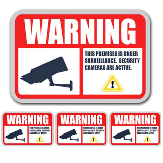 4X Camera Surveillance System Security / Video / Warning / decals / sticker
