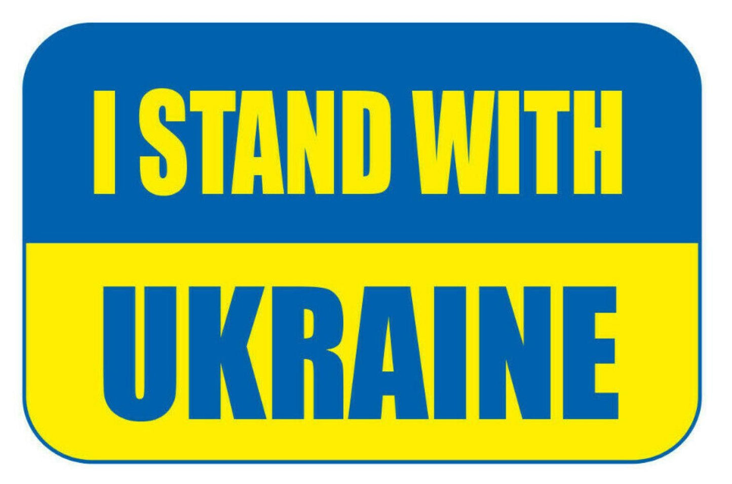 2X I Stand with Ukraine Sticker Flag Decal American Car Truck Decal Window