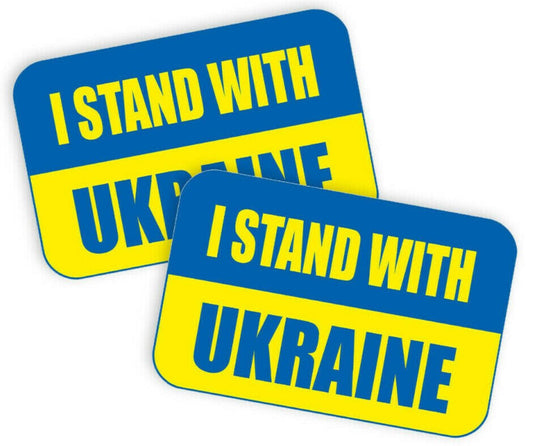 2X I Stand with Ukraine Sticker Flag Decal American Car Truck Decal Window