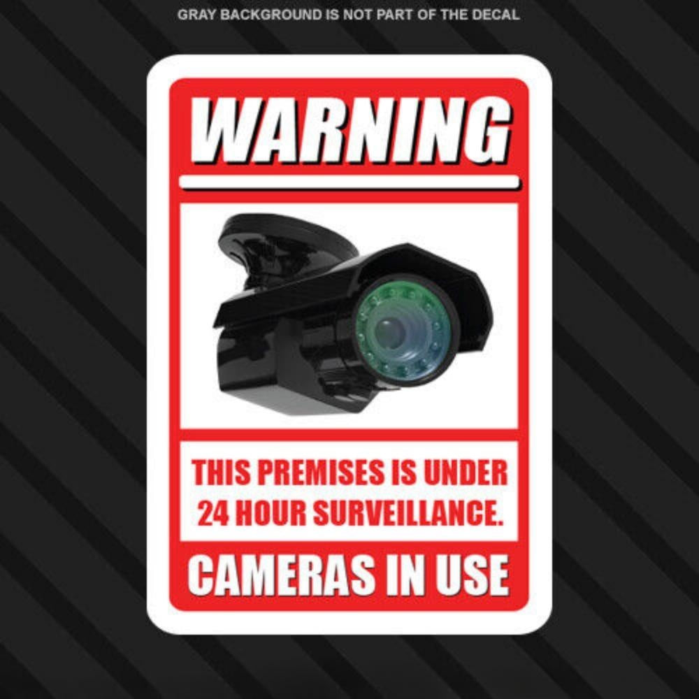 4 pack Security Camera Sticker Surveillance System CCTV Warning Video Decal