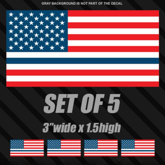 5X Blue Lives Matter Flag Sticker Police USA American Thin Line Decal Car Vehicle