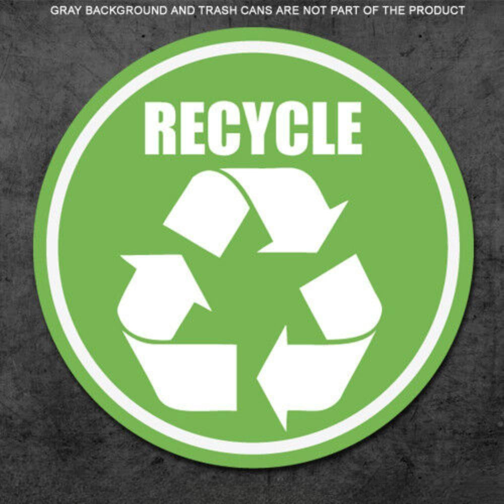 3X Recycle / Sticker Trash Can / Label / Home / Office / Weatherproof / Vinyl