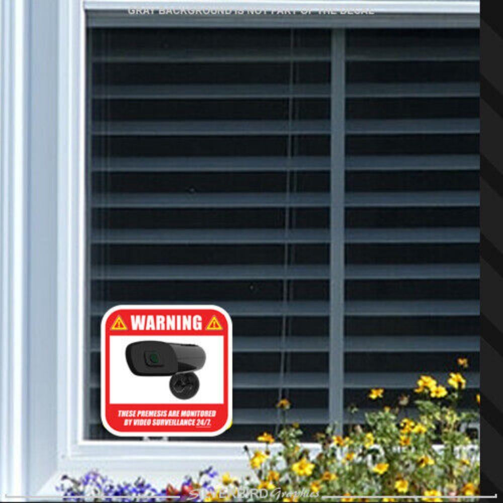3X Security Camera Surveillance Stickers CCTV 3.5in Video Warning Decal Notice