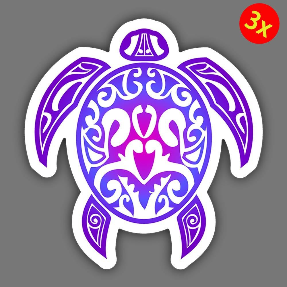 3X Tribal Sea Turtle Vinyl Sticker Car Truck Boat Decal Beach Ocean