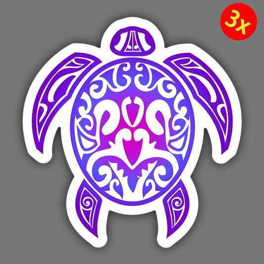3X Tribal Sea Turtle Vinyl Sticker Car Truck Boat Decal Beach Ocean