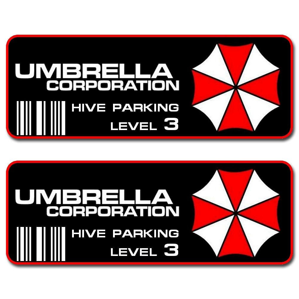 2X Umbrella Corporation Hive Parking Level 3 Resident Evil Vinyl Sticker Car Decal