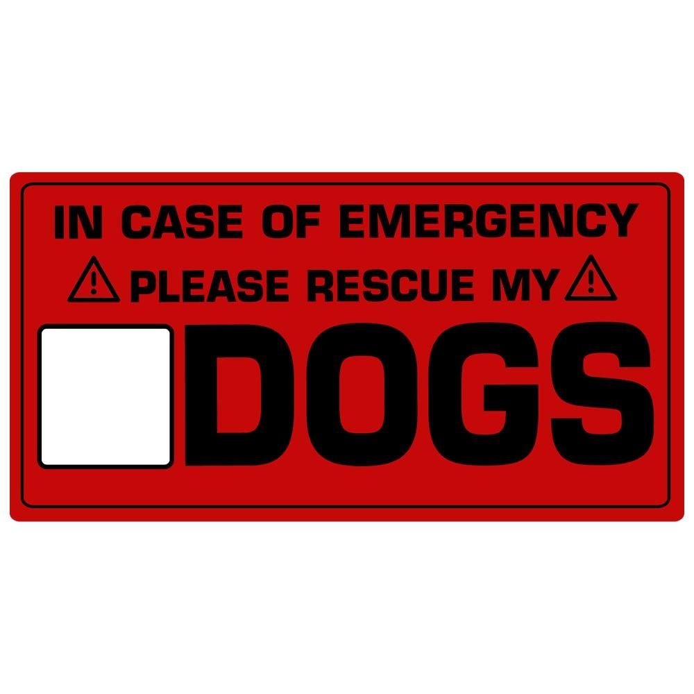 3X Please Rescue My Dogs Emergency Pet Dog Car Window Decal Laptop Vinyl Sticker