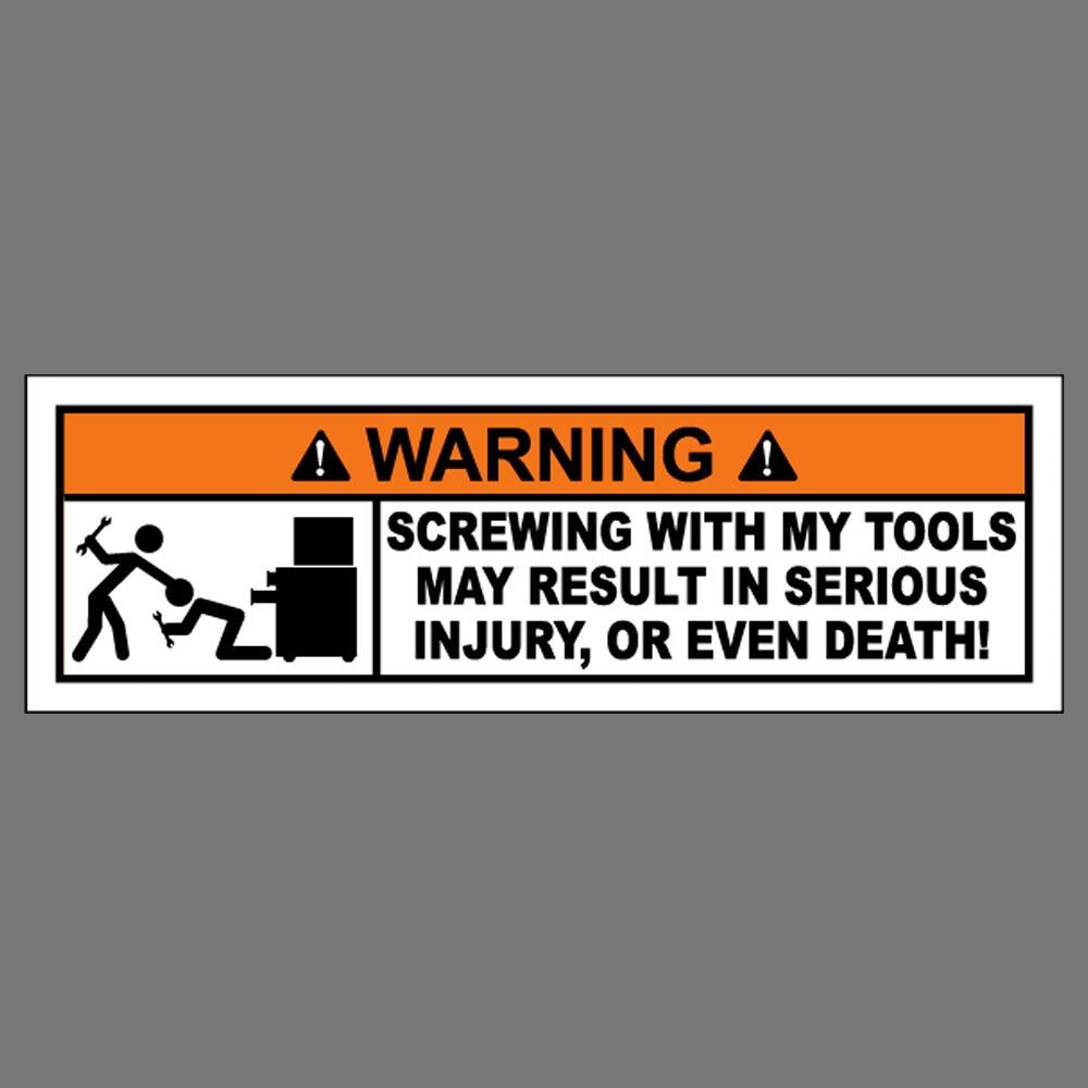3X Funny Don't Screw With My Tools Vinyl Sticker Mechanic Tool Box Decal Bumper