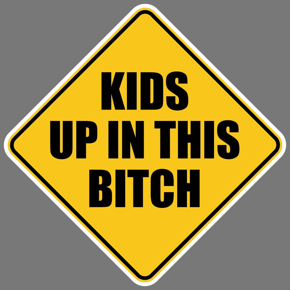 3X Kids Up In This Bitch Funny Vinyl Sticker Car Truck Window Decal Kids Inside Mom