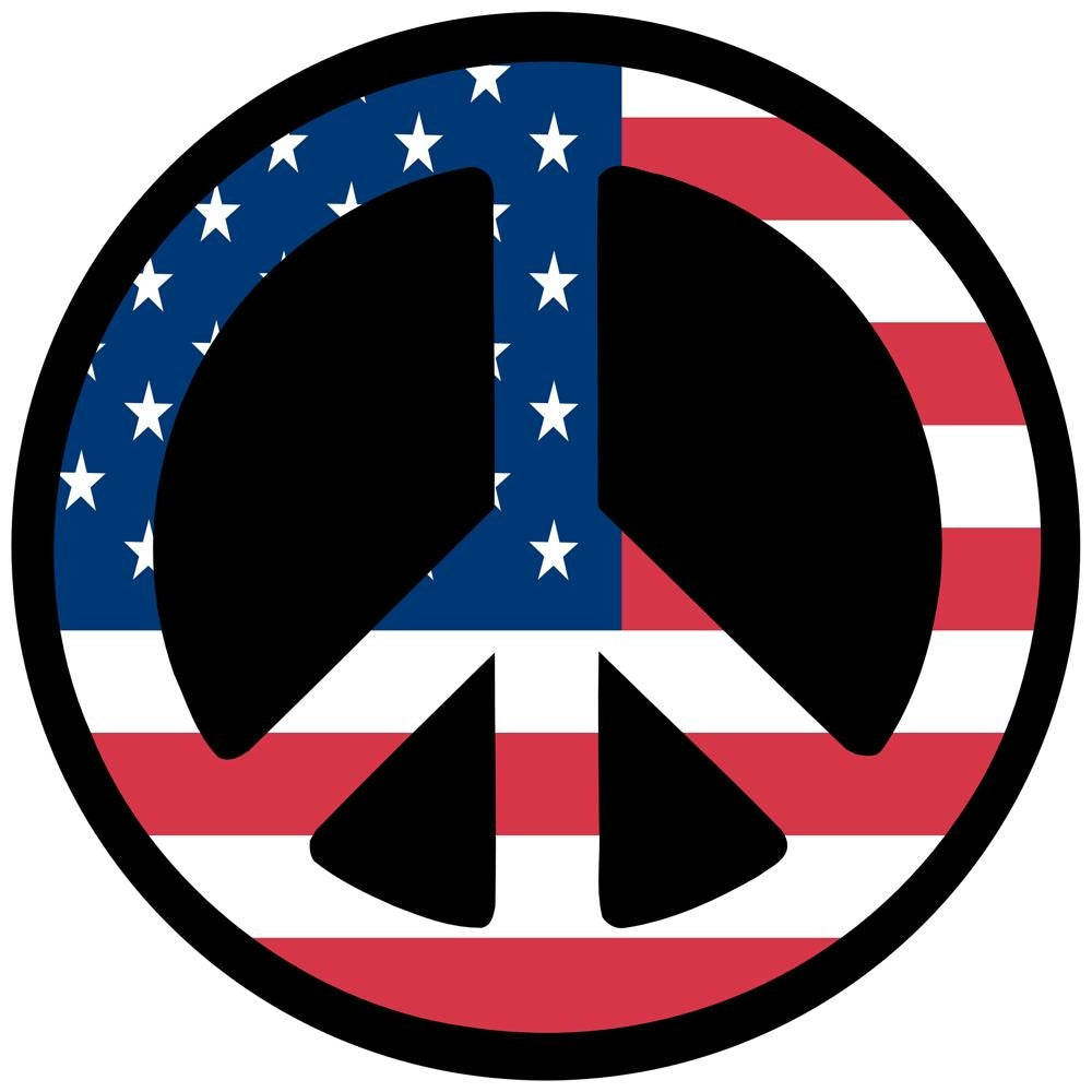 3X American Flag Peace USA Symbol Car Truck Window Decal Vinyl Laptop Sticker