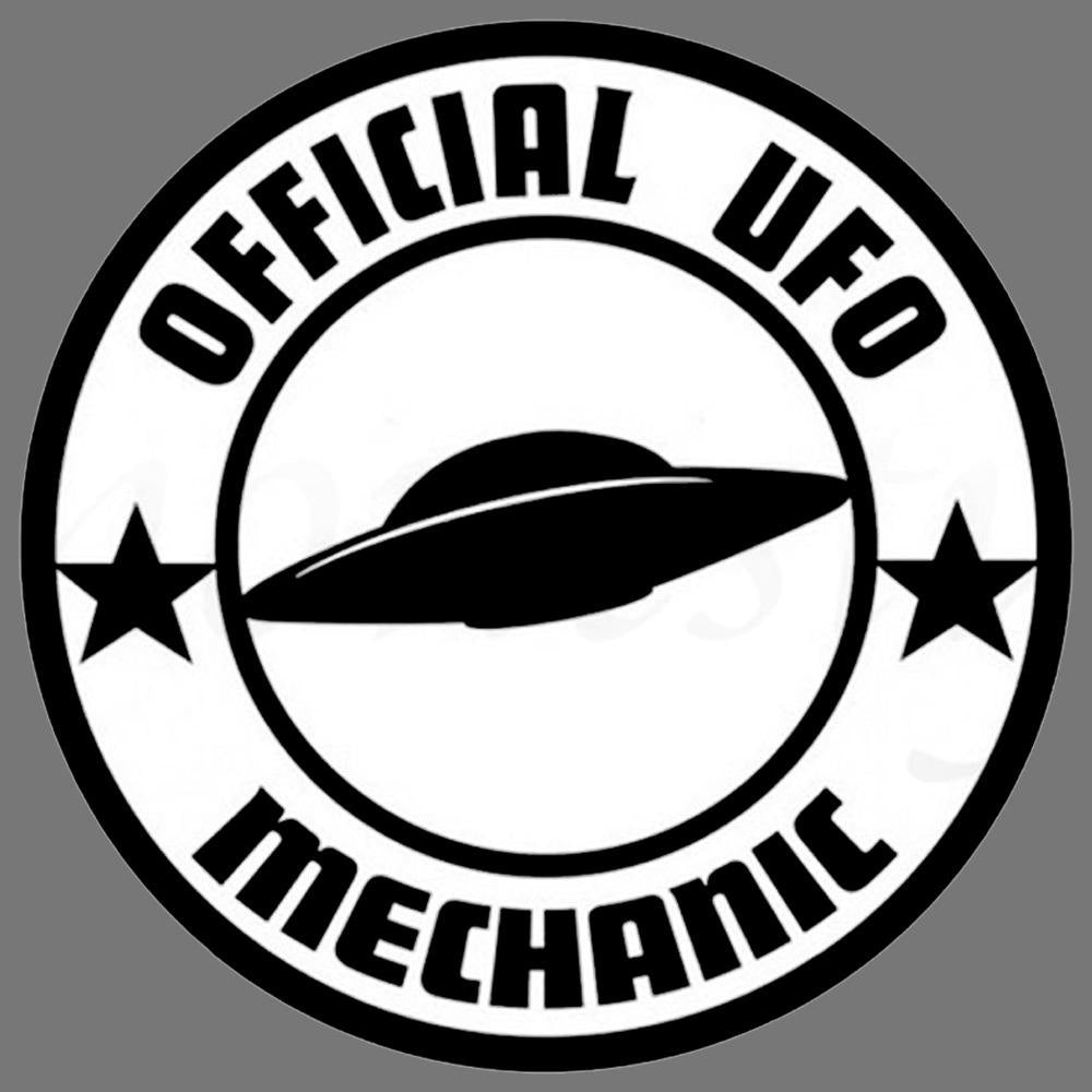 3X Official UFO Mechanic Funny Vinyl Sticker Car Truck Window Decal Laptop Bumper