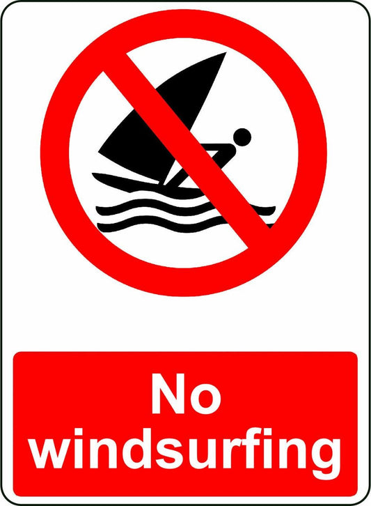 2x no windsurfing skiing equipment osha decal safety sign sticker