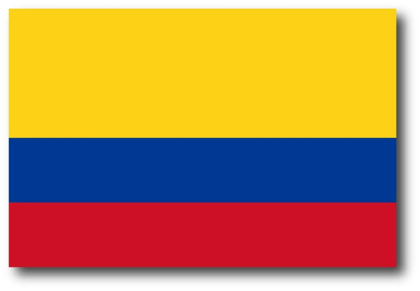 3x colombian flag of colombia decal sticker car truck window