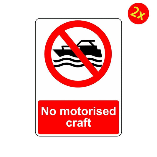 2x No Motorized Crafts Osha Decal Safety Sign Sticker