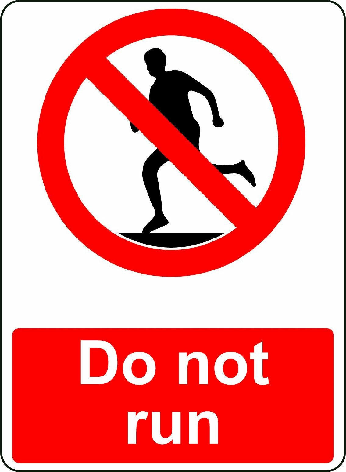 2X DO NOT RUN OSHA DECAL SAFETY SIGN STICKER