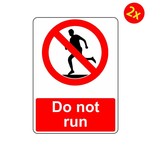 2X DO NOT RUN OSHA DECAL SAFETY SIGN STICKER