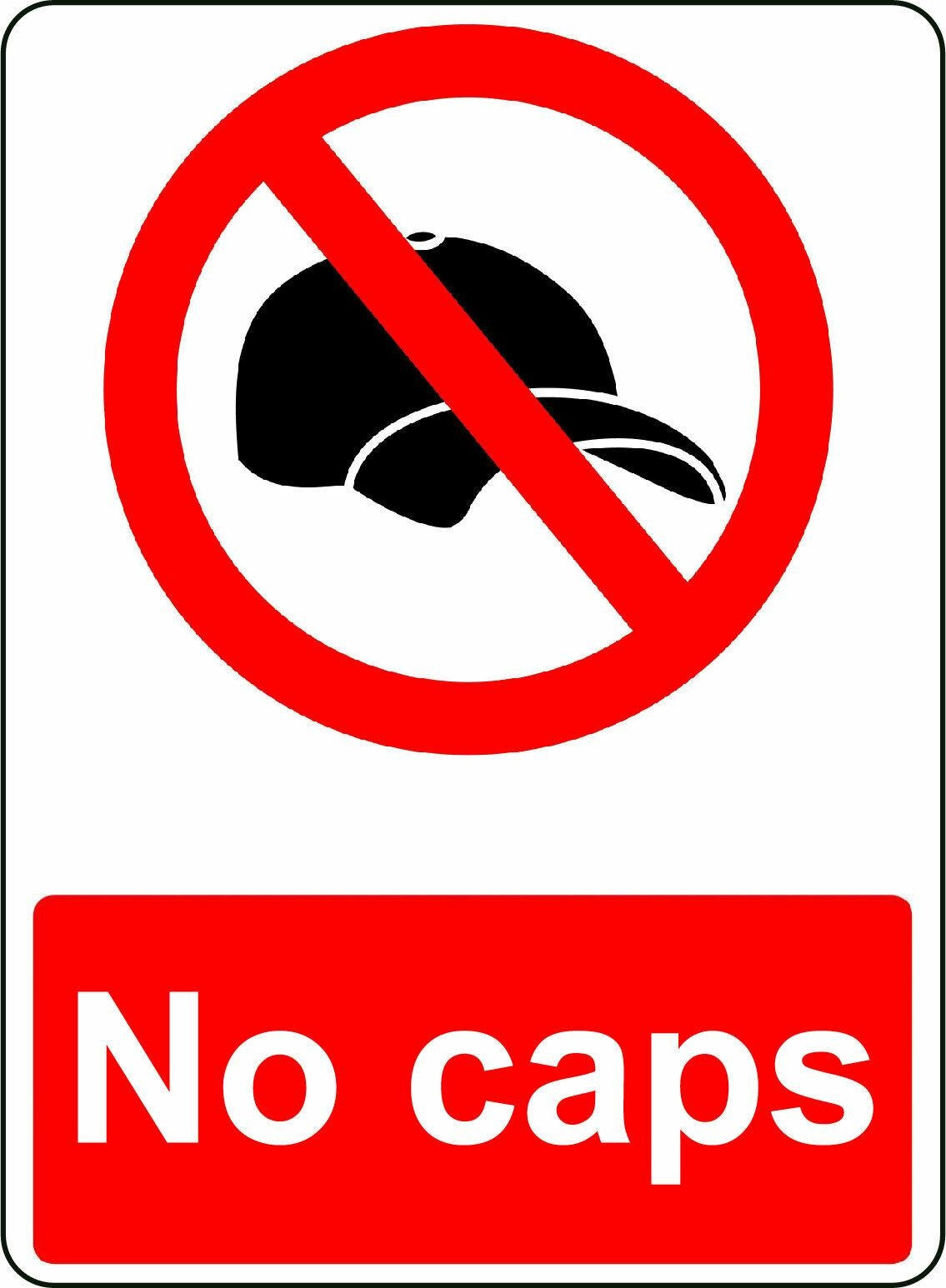 2X NO CAPS OSHA DECAL SAFETY SIGN STICKER
