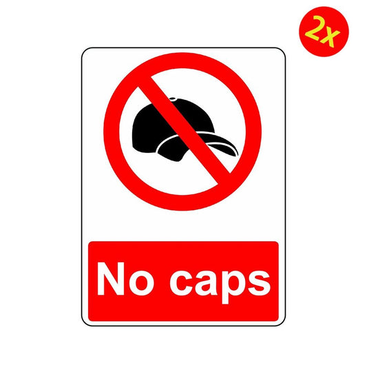 2X NO CAPS OSHA DECAL SAFETY SIGN STICKER