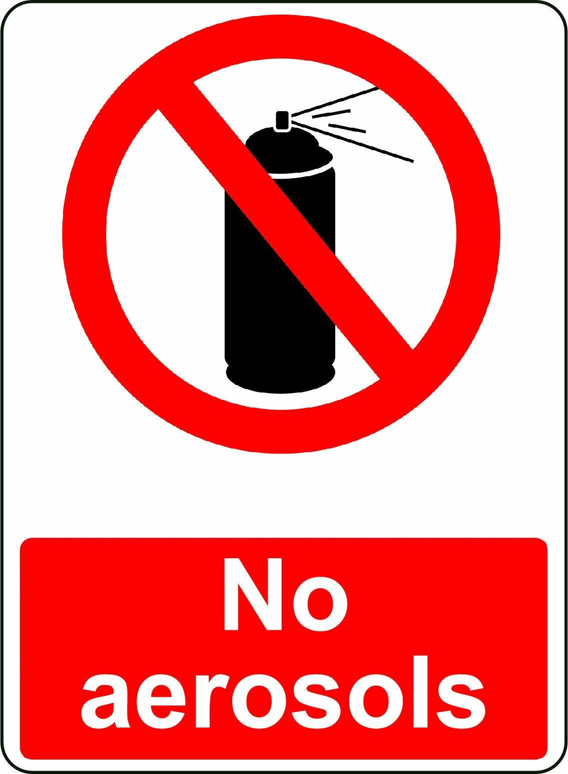 2X NO AEROSOLS OSHA DECAL SAFETY SIGN STICKER