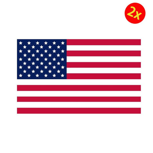 3X American Flag Vinyl Car Sticker Decal