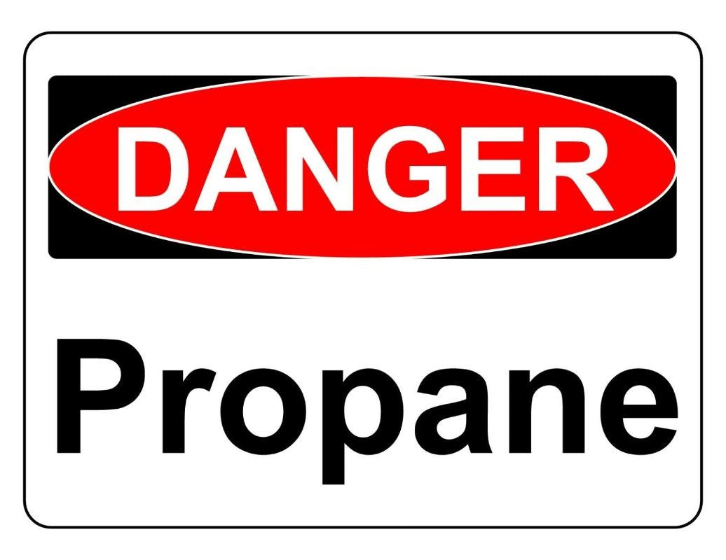 3X DANGER PROPANE OSHA DECAL SAFETY SIGN STICKER